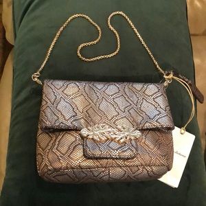 Tommy Bahama Katerini Snake Clutch/New